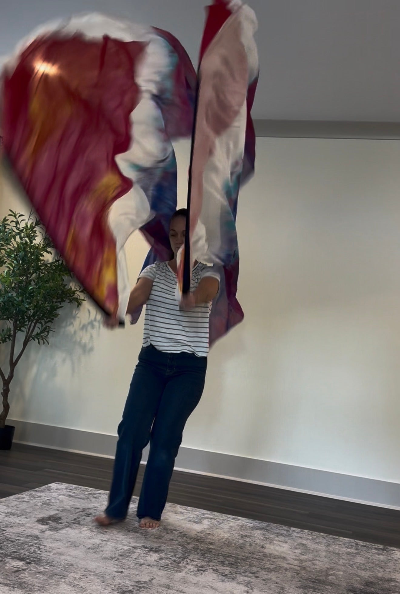 First Love | Two-Layer Silk Worship Flags | 55" x 90"