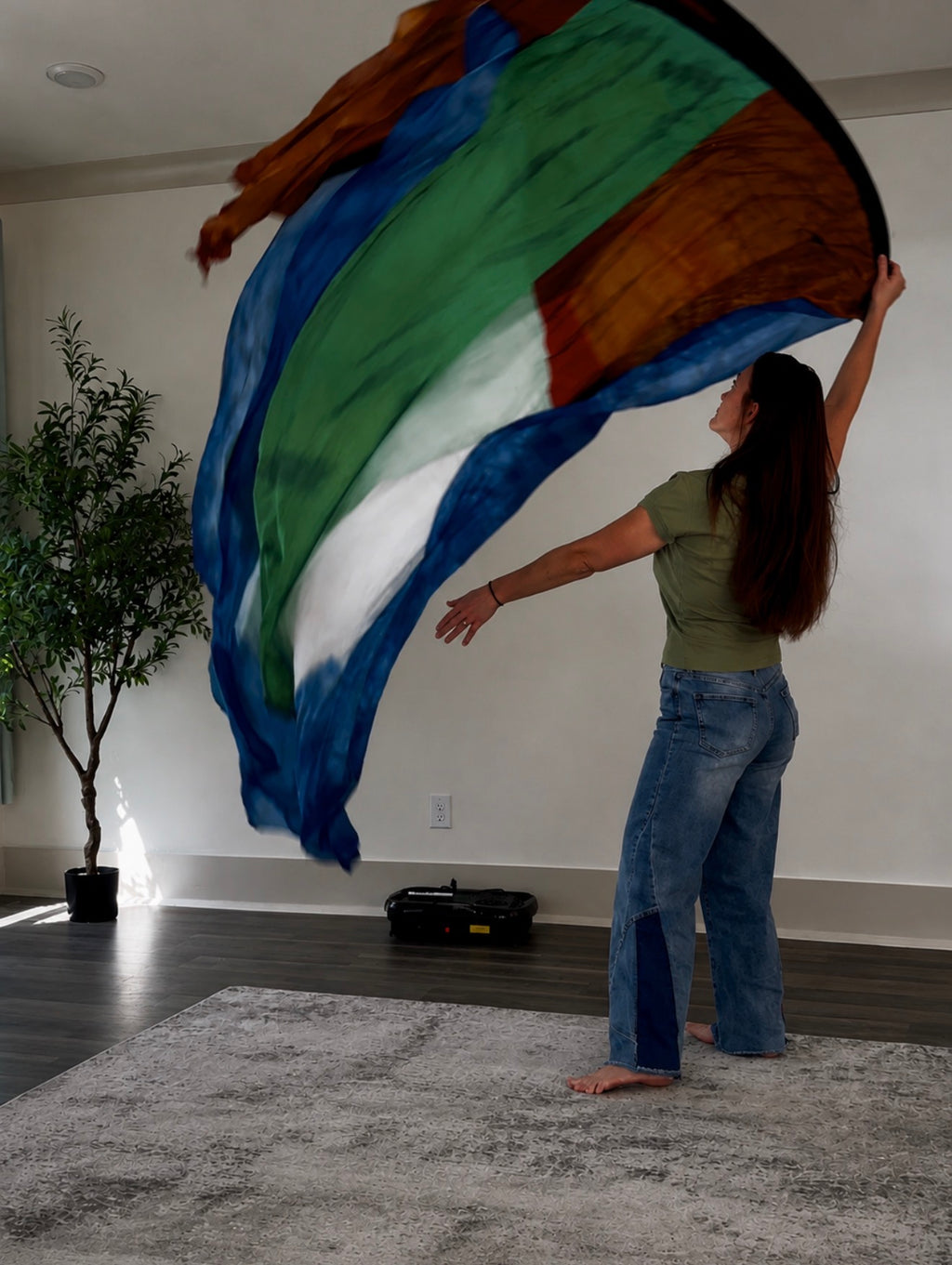 The Earth Is Yours Five Layer Silk Worship Flags | 55x90 Large Christian Praise Flags | Psalm 24 Worship Dance Flags