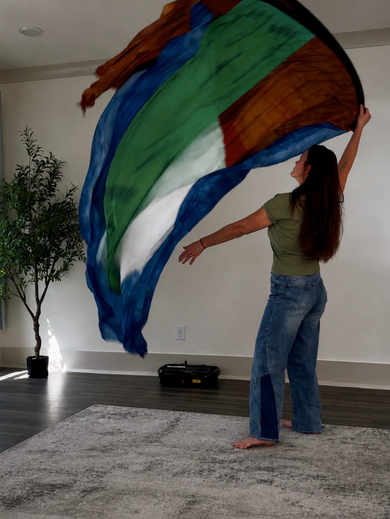 The Earth Is Yours Five Layer Silk Worship Flags | 55x90 Large Christian Praise Flags | Psalm 24 Worship Dance Flags