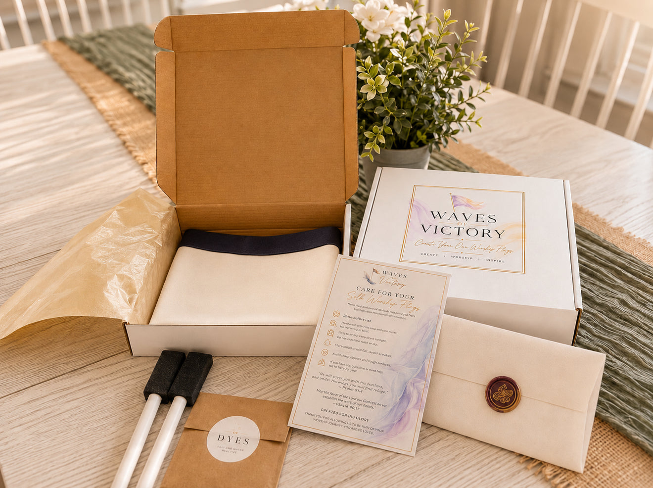 DIY Worship Flag Kit | No-Sew Silk Worship Flags