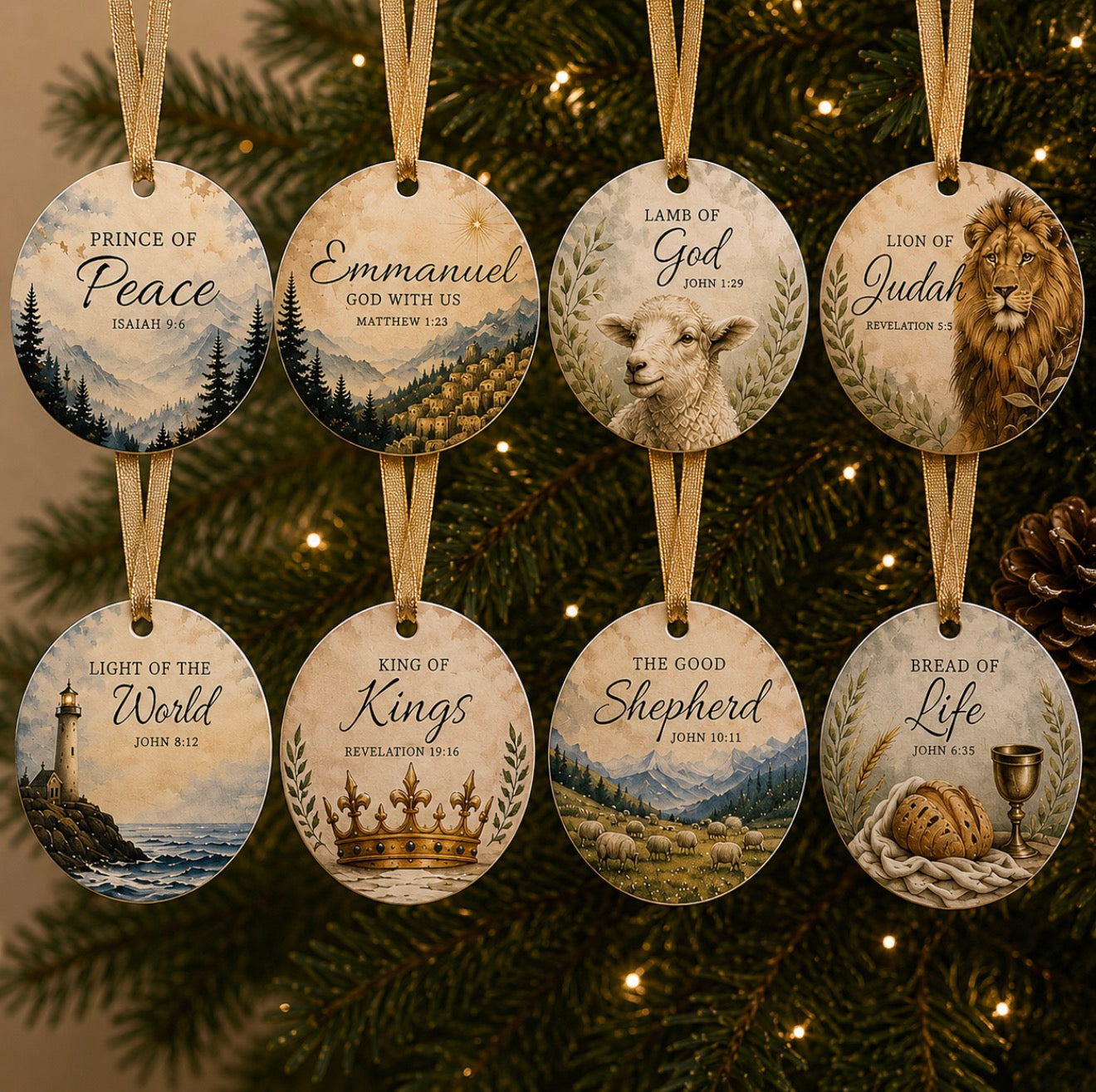 Names of Jesus Christmas Ornament Collection