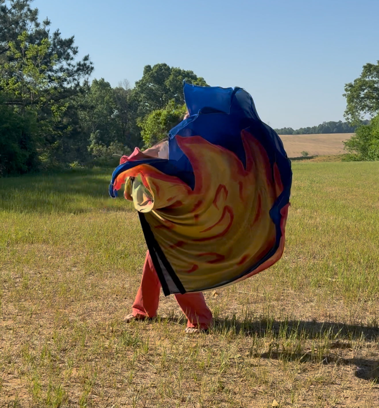 Refiner's Fire Double Layer 8mm Silk Worship Flags
